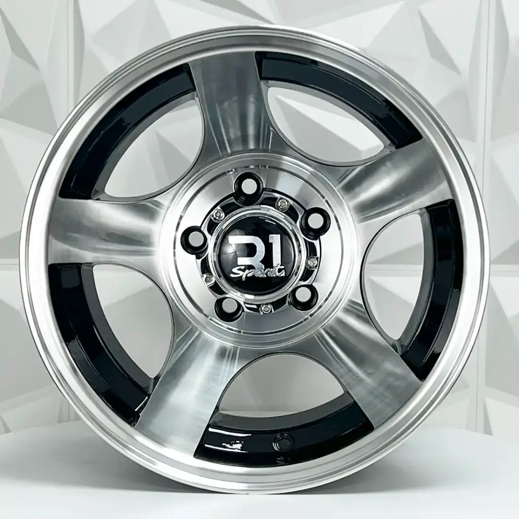 RIN 15X12 5-114.3 R1 SPORT 693 BLACK MACHINE FACE ET-75 CB73.1