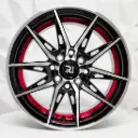 RIN 14X5.5 4-100/114.3 R1 SPORT 5442 BLACK MACHINE FACE RED LINE ET25 CB73.1