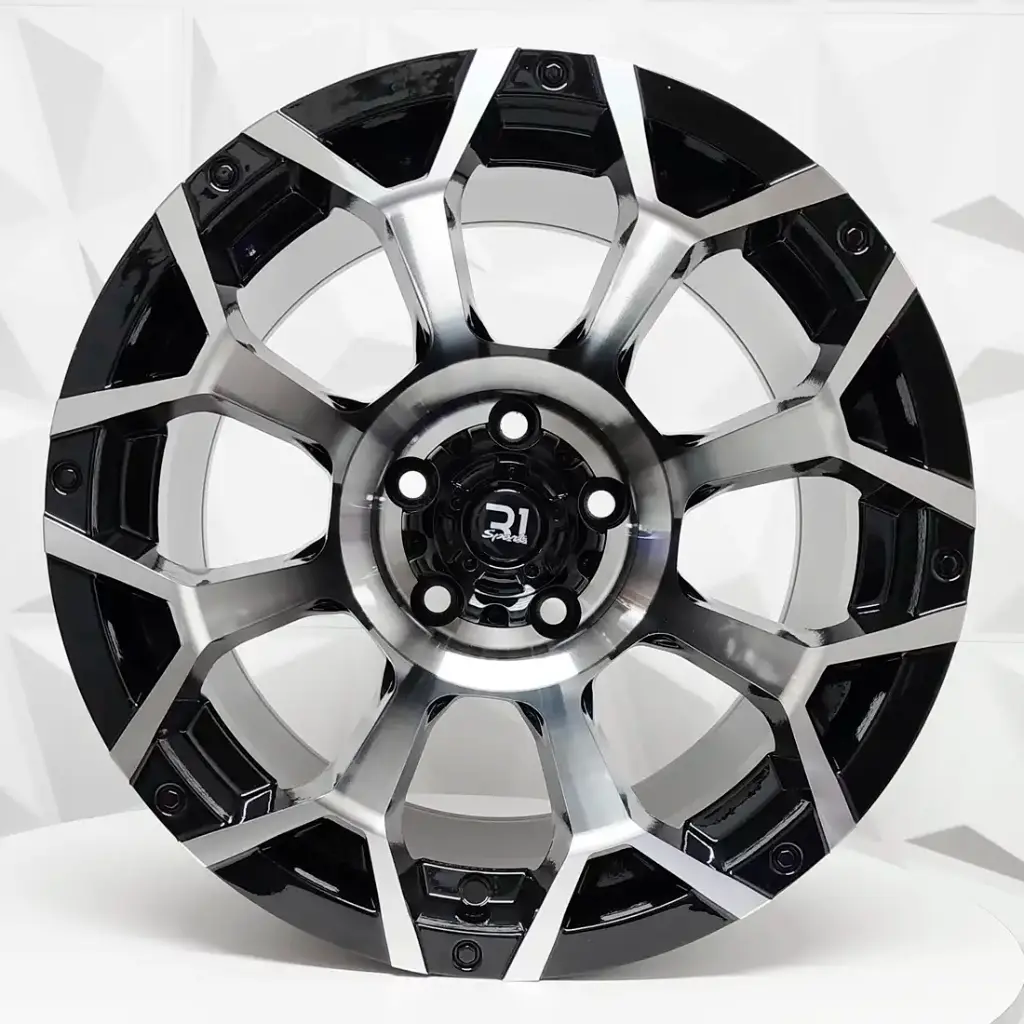 RIN 15X10 5-127 R1 SPORT X077 BLACK MACHINE FACE ET-44 CB83
