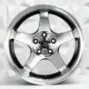 RIN 15X7 5-100 R1 SPORT 5958F BLACK MACHINE FACE MI ET30 CB73.1