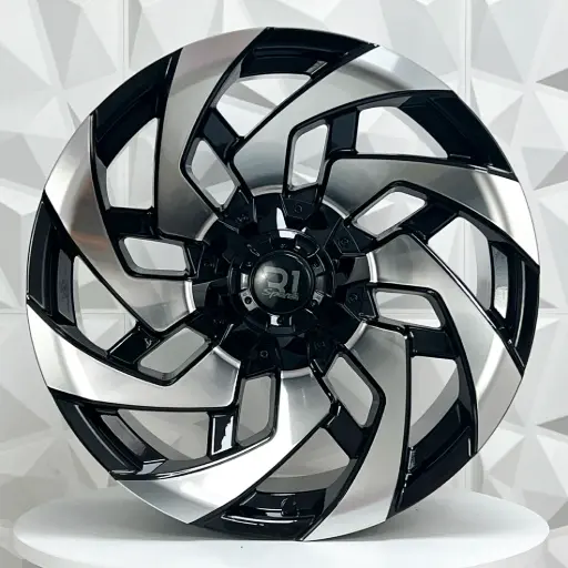 [208583] RIN 20X10 5-114.3/127 R1 SPORT 8115 GLOSS BLACK MACHINE FACE ET-19 CB70.1