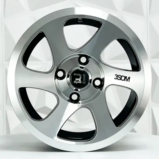 [144537] RIN 14X6 4-100 R1 SPORT QC633 BLACK MACHINE FACE ET30 CB73.1