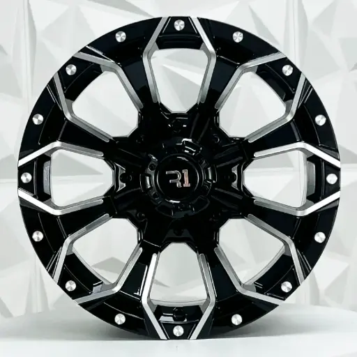 [164550] RIN 16X8 5-135 R1 SPORT QC827 FU BLACK MILLING ET10 CB87.1